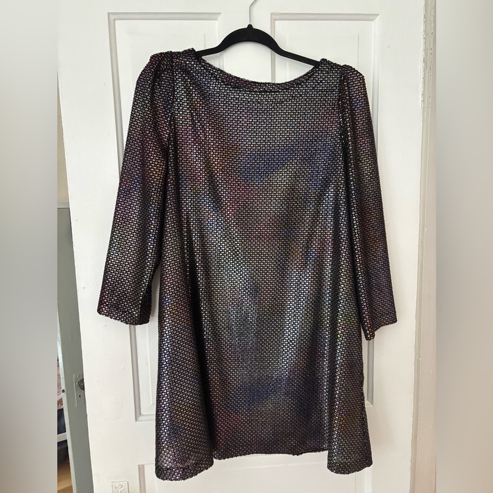 Free People Black Metallic Dress